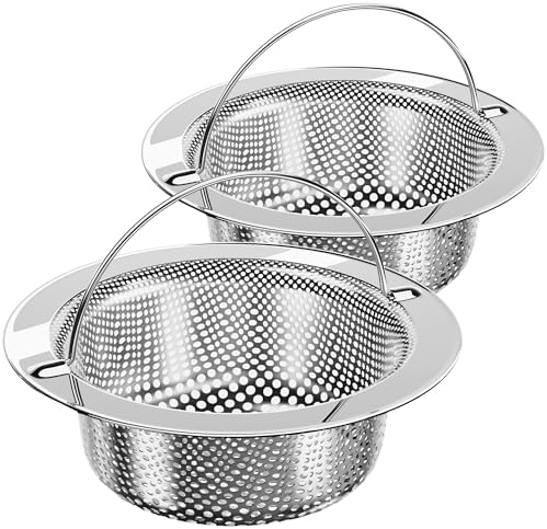 MR.SIGA Kitchen Sink Strainer, Stainless Steel Sink Drain Strainer, 2 Pack by MRSIGA