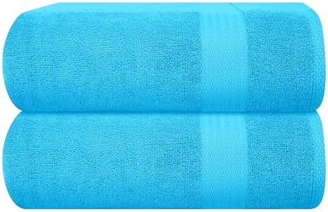 GLAMBURG Premium Cotton Oversized 2 Pack Bath Sheet 35x70-100% Pure Cotton by GLAMBURG