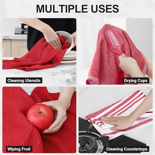 Homaxy Cotton 380 GSM Premium Kitchen Towels, 6 Pack - Image 4