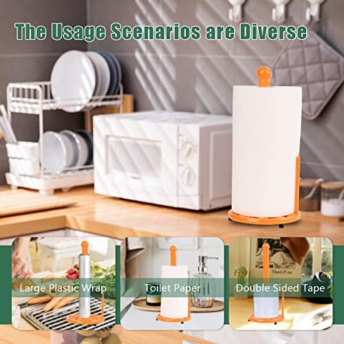 Orange Cast Iron Paper Towel Holder - Image 5