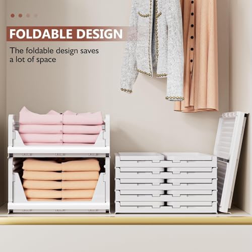 CTSNSLH 5 Pack Closet Organizers Stackable Storage Box - Image 3