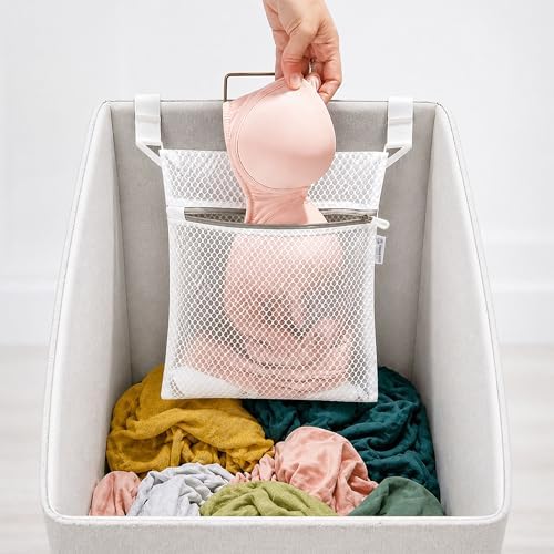 2Pcs Mesh Laundry Bags for Delicates w/Hooks, Hanging Durable Laundry Mesh Wash by Unknown