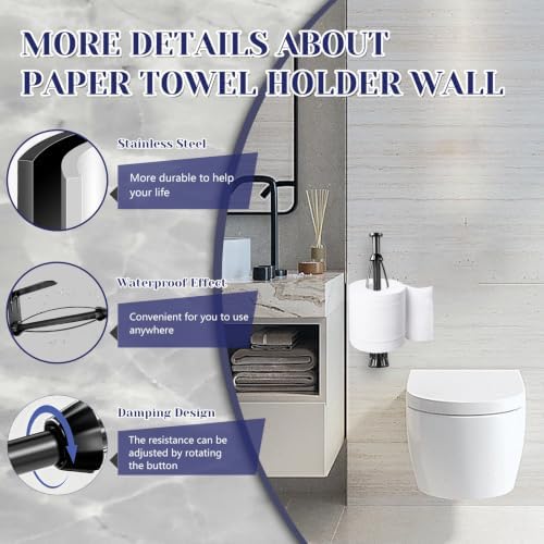 Paper Towel Holder, Paper Towel Holder Under Cabinet - Image 3