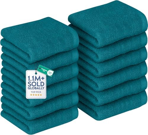 DAN RIVER 12 Pack Cotton Wash Cloths Set by DanRiver
