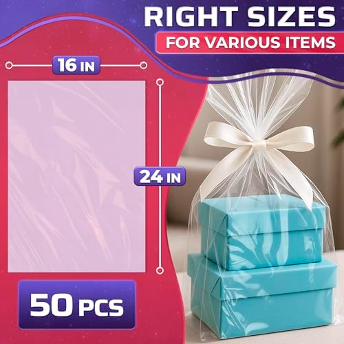PalaYou 50 Pcs Heat Shrink Wrap Bags, 16 x 24 In, - Image 2