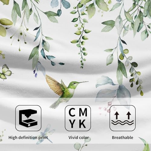 Spring Eucalyptus Leaves Kitchen Towels 14"x28" Set of 2 Green Botanical - Image 3