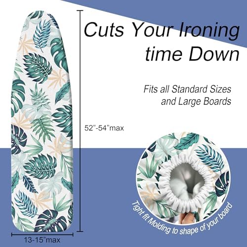 Boho Ironing Board Cover and Pad 15x54 Inch, 100% Cotton Surface Heavy Duty - Image 5