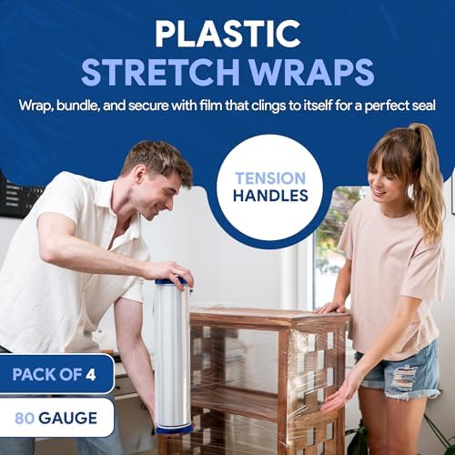 International Plastics Co. 18" Stretch Film/Wrap 80 Gauge 1500 feet, 4 Pack - Image 2