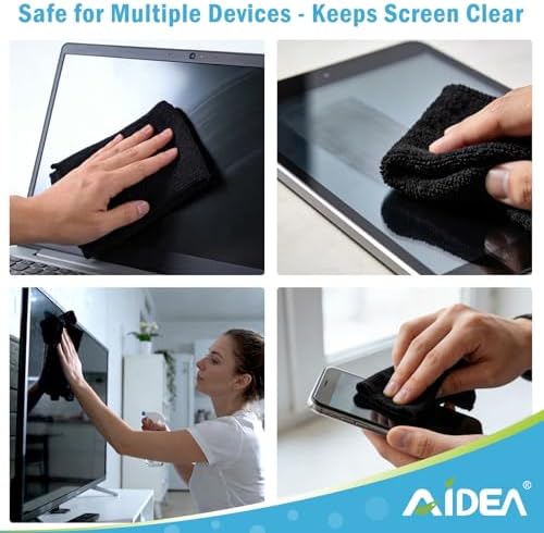 AIDEA Microfiber Cleaning Cloth Black 50PK, Microfiber Towels 11.5×11.5" - Image 5