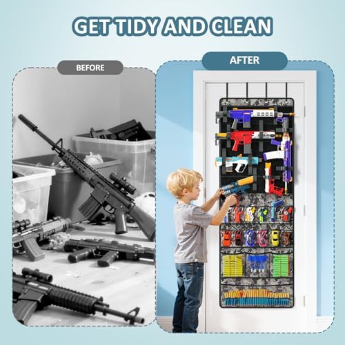 Over The Door Organizer for Toy Gun, Toy Storage Organizer - Image 4