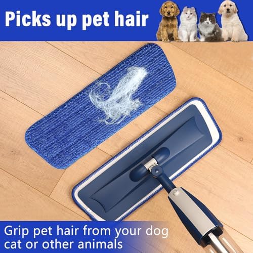 16.5" Microfiber Mop Pads Refills, 3 Pack Reusable Replacement Heads - Image 2
