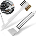 2pcs Kitchen Gas Stove Cleaning Brass Wire Brush Putty Scraper Rust Grease by leuapl