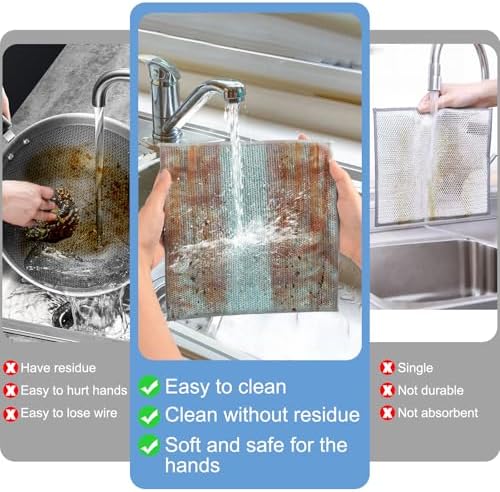 10pcs New Upgrade 2-Layer Microfiber Wire Dishcloth - Image 6