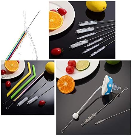 Long Straw Brush, Nylon Pipe Tube Cleaner 8-ihch 10 Different Diameters Set of - Image 2