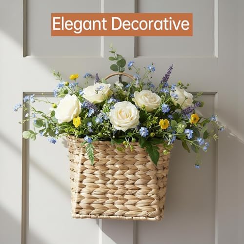 Coeusy Set of 2 Hanging Basket, Wicker Wall Basket - Image 2