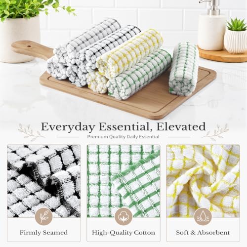 Homaxy 8 Pack Terry Kitchen Dish Cloths - Image 2
