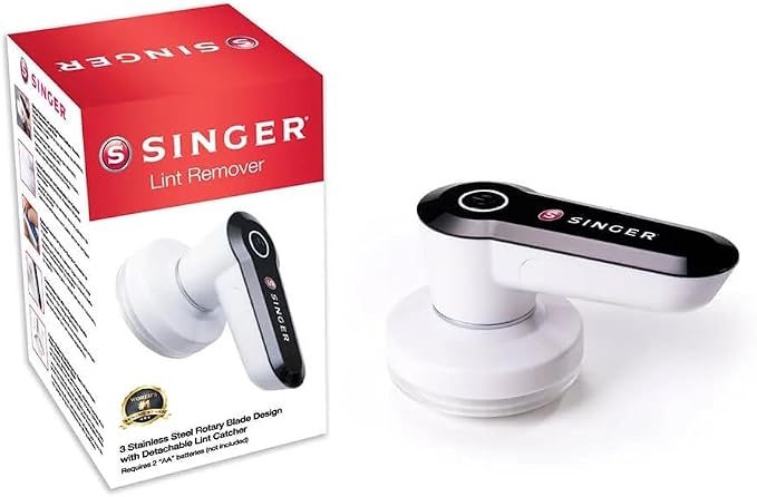 SINGER® Compact & Portable Fabric Shaver and Lint Remover | Battery operated - Image 10