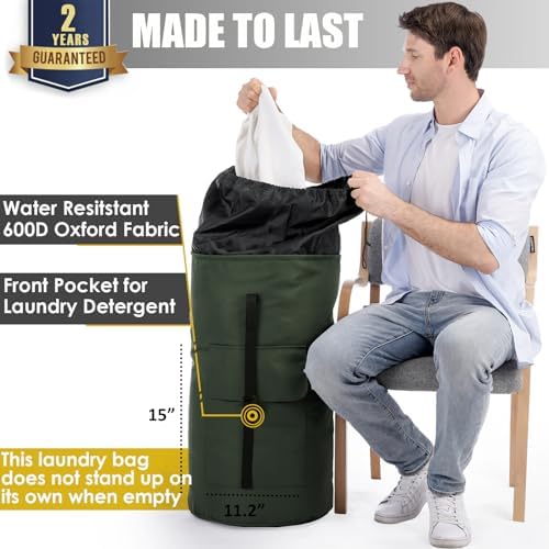 Backpack Laundry Bag, 115L Heavy Duty Extra Large College Laundry Backpack - Image 2