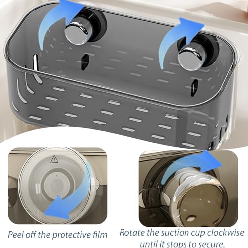 Sponge Holder with Strong Suction Cup, Dish Sponge Caddy Inside Sink Removable - Image 4