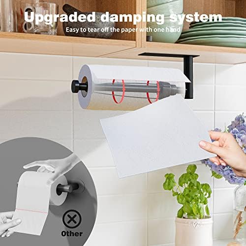 DEKAVA Under Cabinet Wall Mount Paper Towel Holder, Self-Adhesive Bar, - Image 6