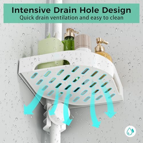 shuang qing 4-Tier Corner Shower Caddy Tension Pole Organizer - Image 4