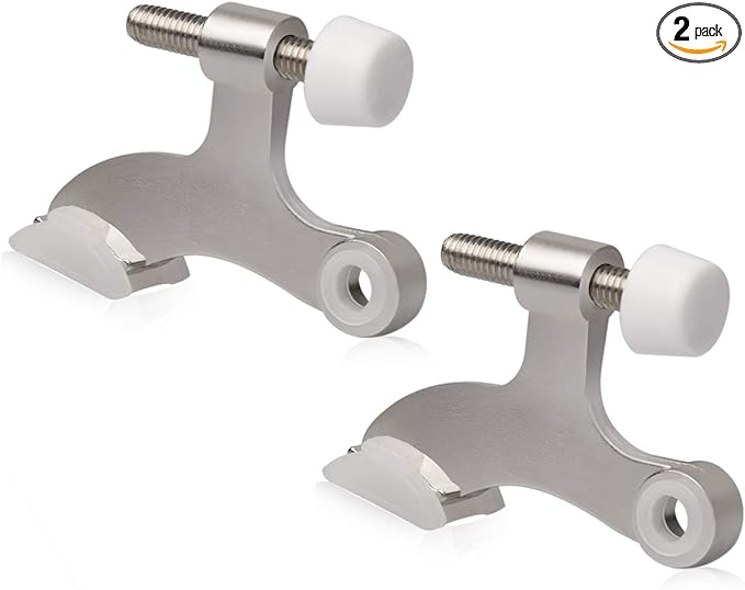 2 Pack Hinge Pin Door Stopper Brushed Satin Nickel by KOVOSCH