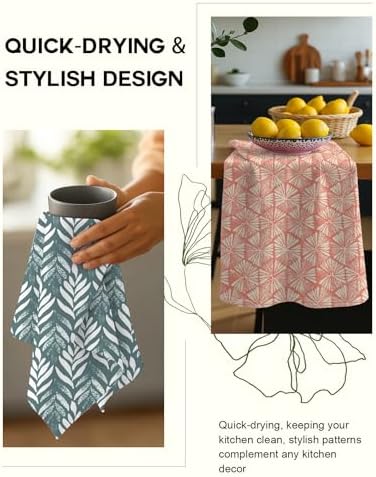 Miss Adola 2 Pack 150GSM Flour Sack Kitchen Towels, Botanical Flower - Image 4
