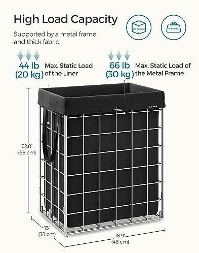 SONGMICS Laundry Hamper, Collapsible, 24 Gal. - Image 5