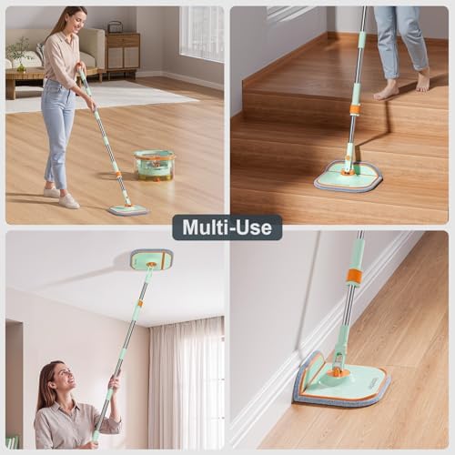 HoMettler Transparent Mop and Bucket Set | Spin Mop - Image 6