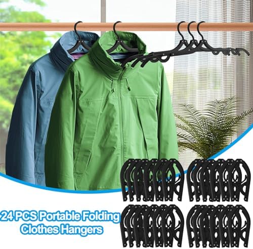 24 PCS Travel Hangers, Portable Travel Folding Clothes Hangers - Image 7