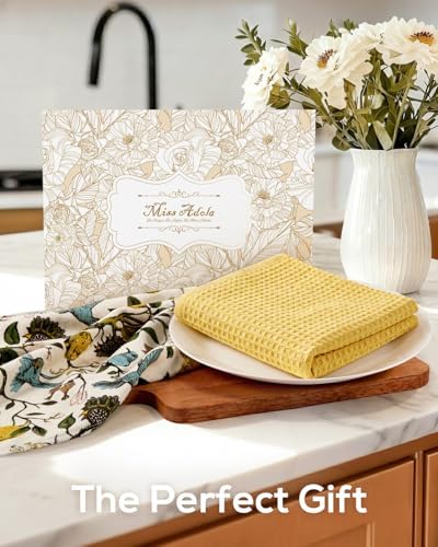 Miss Adola 2pcs 270GSM Cotton Kitchen Towels, Lemon Bird - Image 6