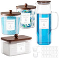 Acrylic Laundry Pod Containers and Dryer Sheet Holder & Glass Laundry Detergent by KitHero