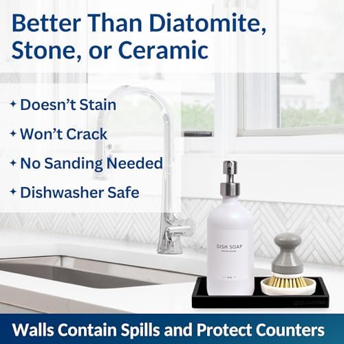 Spacewiser Countertop & Vanity Silicone Tray – 2 PC Small 7.7" Soap Tray - Image 5