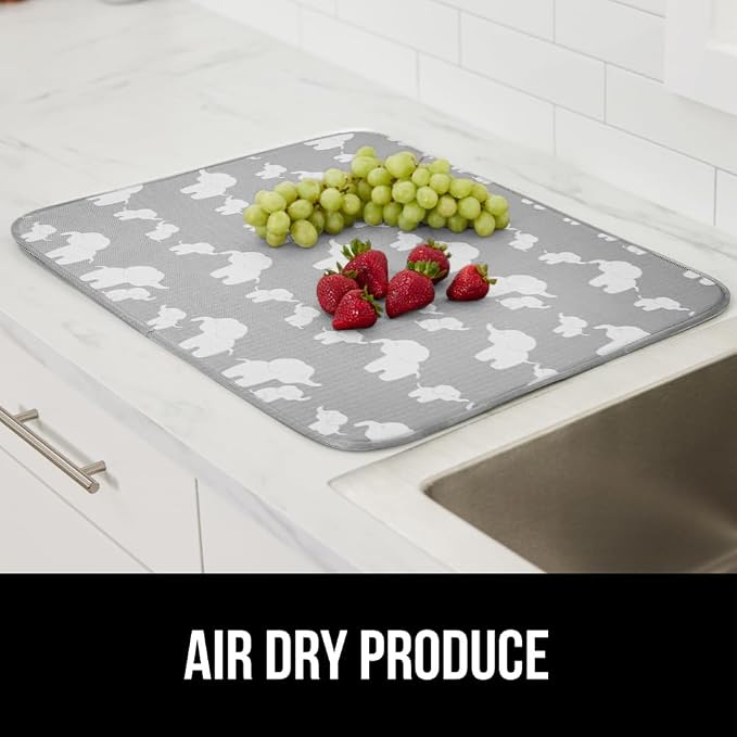 GORILLA GRIP Ultra Water Absorbent Microfiber Dish Drying Mat, 18x24 2 PK - Image 9