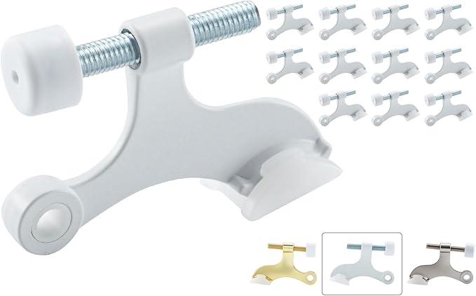 Hinge Pin Door Stop, Adjustable Door Stopper Hinge, 12 Pack | Heavy Duty Zinc by HOME+MASTER+HARDWARE