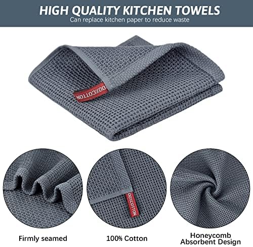 Nialnant 12 Pack Dish Towels, 100% Cotton Kitchen Towels, Soft and Absorbent - Image 3