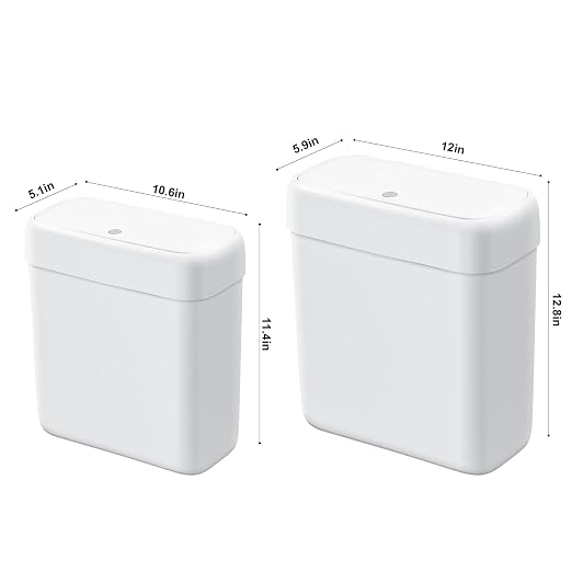 funest 2 Pack Bathroom Trash Can - Image 5
