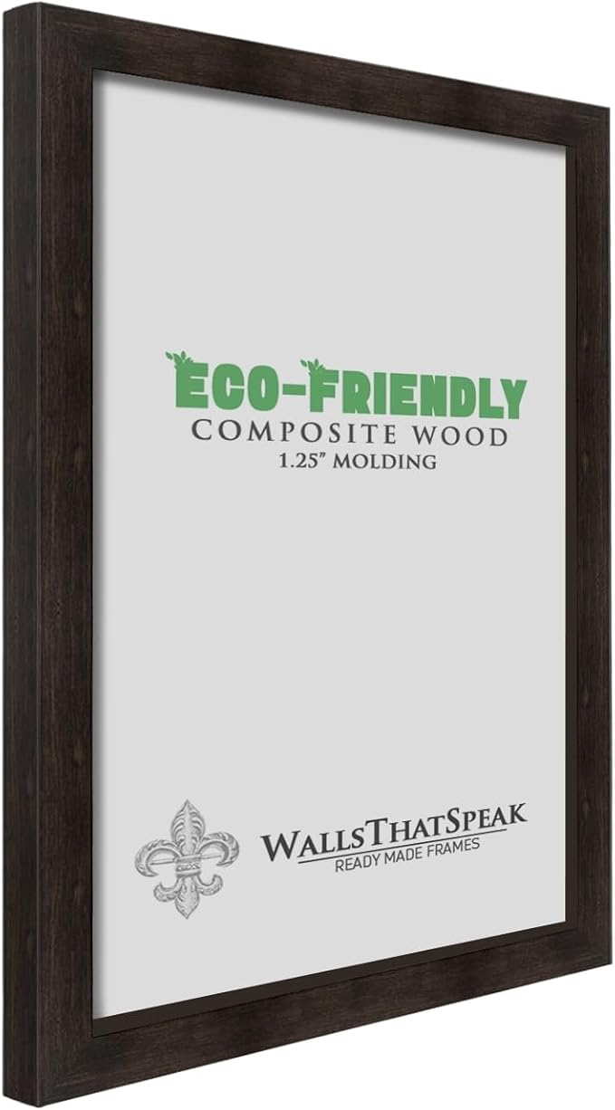 wallsthatspeak 17x24 Espresso Brown Picture Frame for Puzzles Posters Photos or Artwork