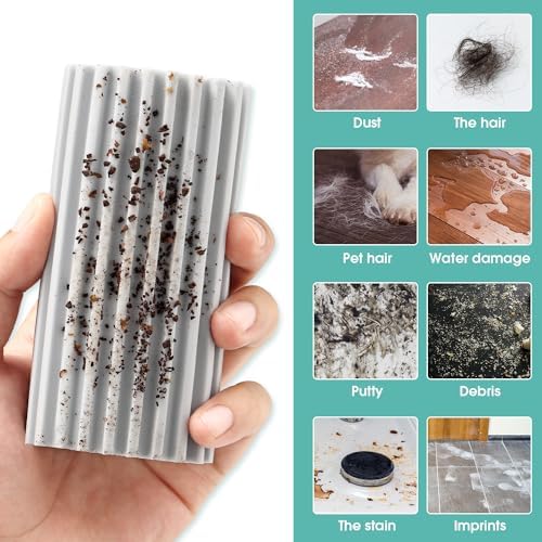 Damp Dusting Sponge Duster, 2 Pack Grey Dust Cleaning Sponge, Reusable - Image 3