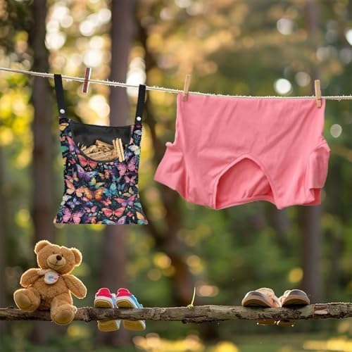 Colorful Butterfly Clothespin Bag - Image 4