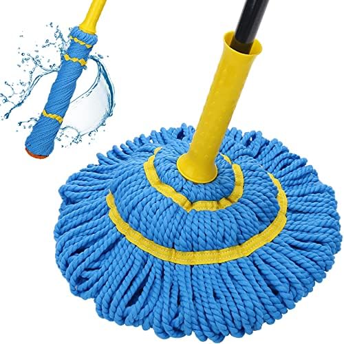 Self-Wringing Twist Mops for Floor Cleaning, Microfiber Floor mop by KeFanta