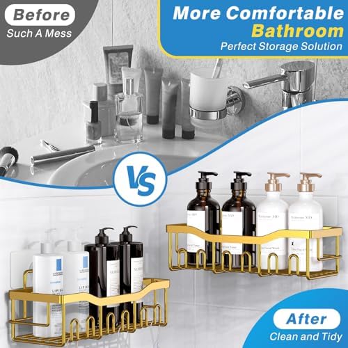 EUDELE Shower Caddy 2 Pack, Adhesive Organizer - Image 3