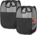 2 pop-up Laundry Hamper, Foldable mesh Laundry Baskets by BENJUNC