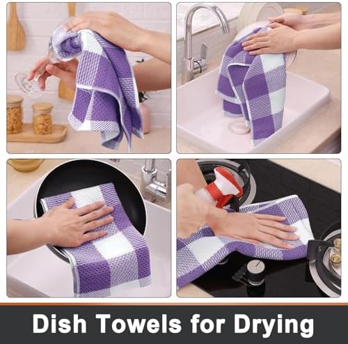 Mordimy Cotton Waffle Kitchen Towels, 4 Pack - Image 4