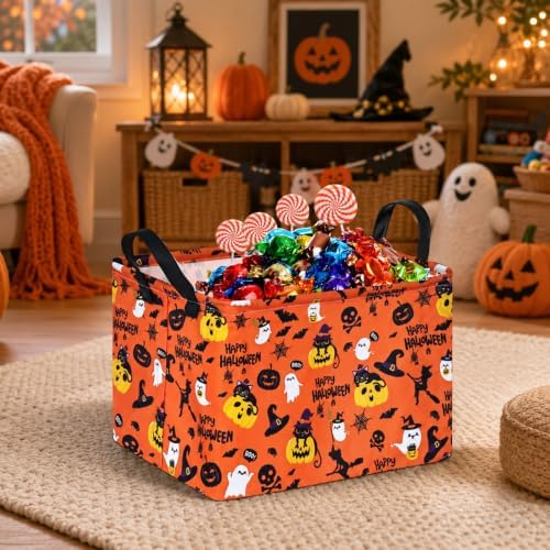 Halloween Pumpkin Ghost Storage Basket - Image 4
