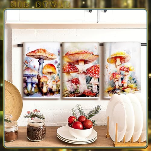 Sunnyray 6 Pcs Kitchen Towels Dish Cloths Nature Modern Absorbent Hand Tea Wash - Image 6