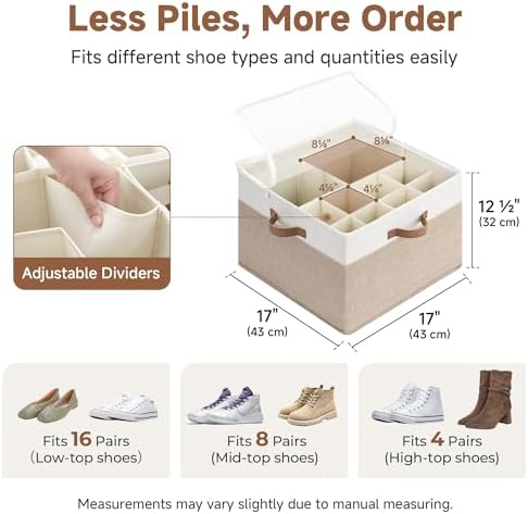 StorageWorks 2-Pack 32-Pair Closet Shoe Storage Organizer - Image 3