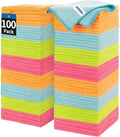 Microfiber Cleaning Cloth, 100 Pack Cleaning Rags, Lint Free Reusable All by HOMERHYME