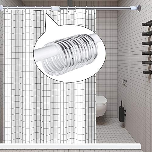 Shower Curtain Rings-12 Pack- Plastic Shower Curtain Hooks O-Shaped Rings Hook - Image 2
