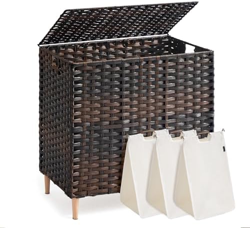 SONGMICS 3-Section Laundry Hamper by Unknown